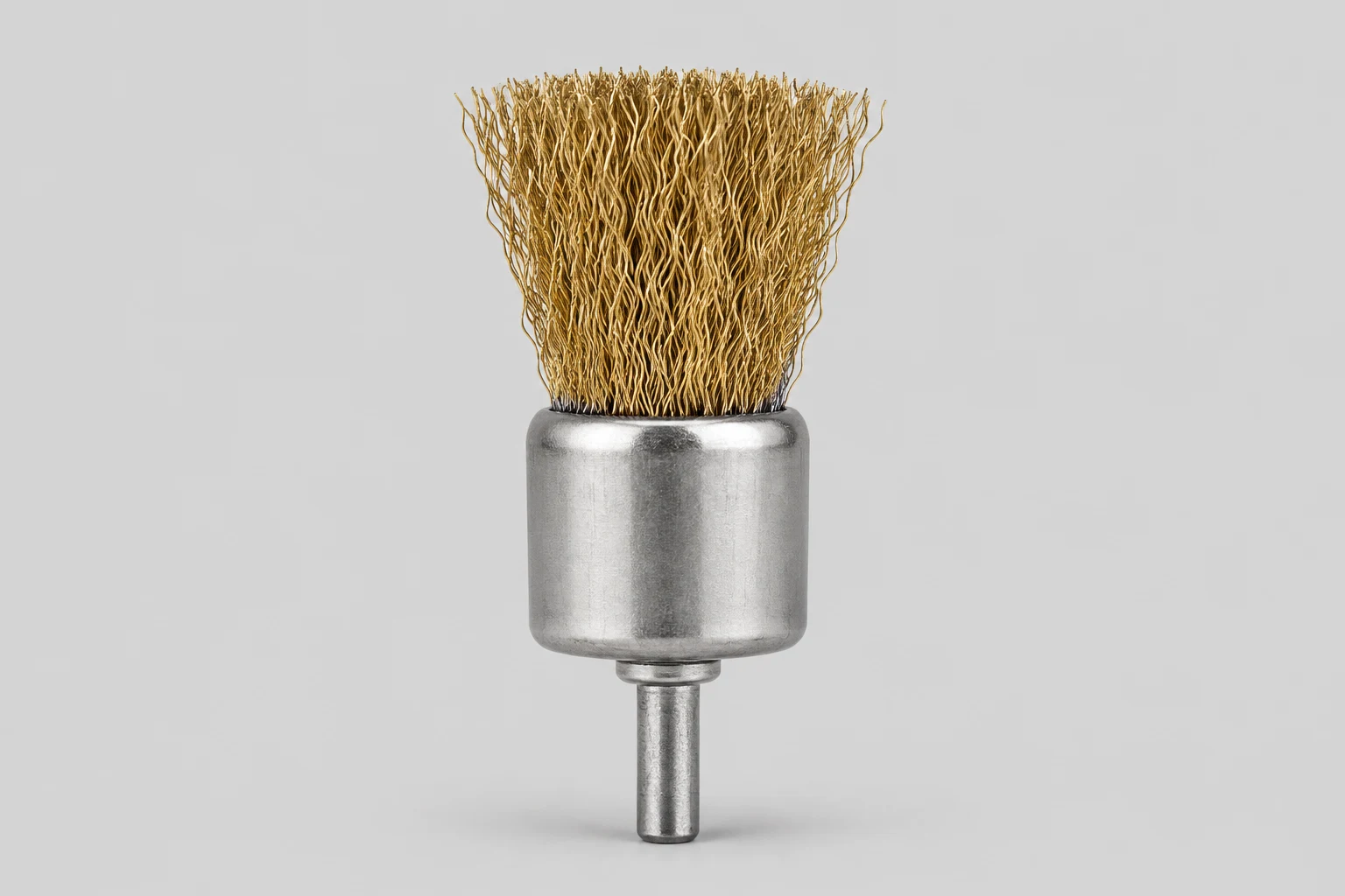 Brass crimped filament end brush