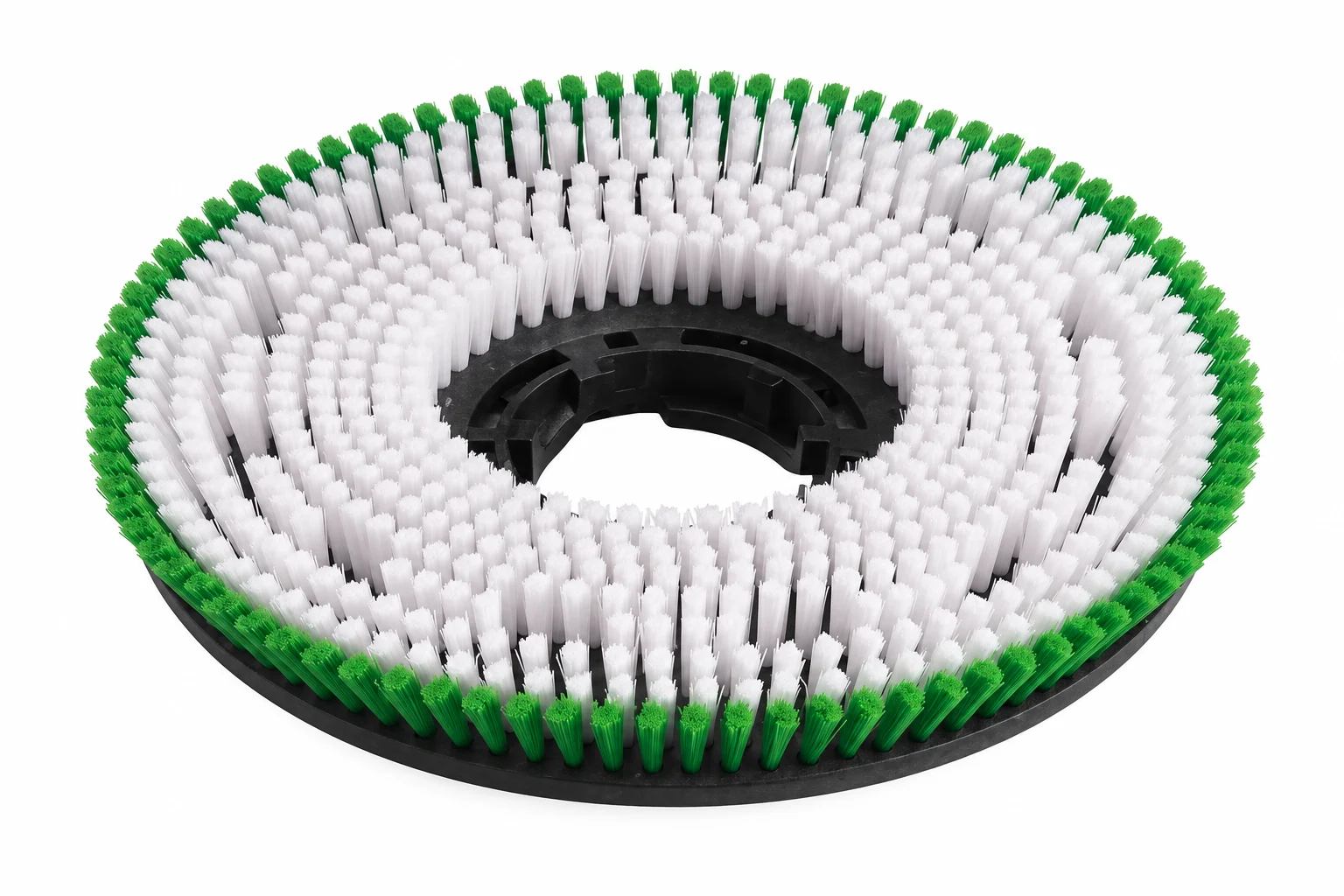 Nylon floor scrubber disc brush for a commercial cleaning machine