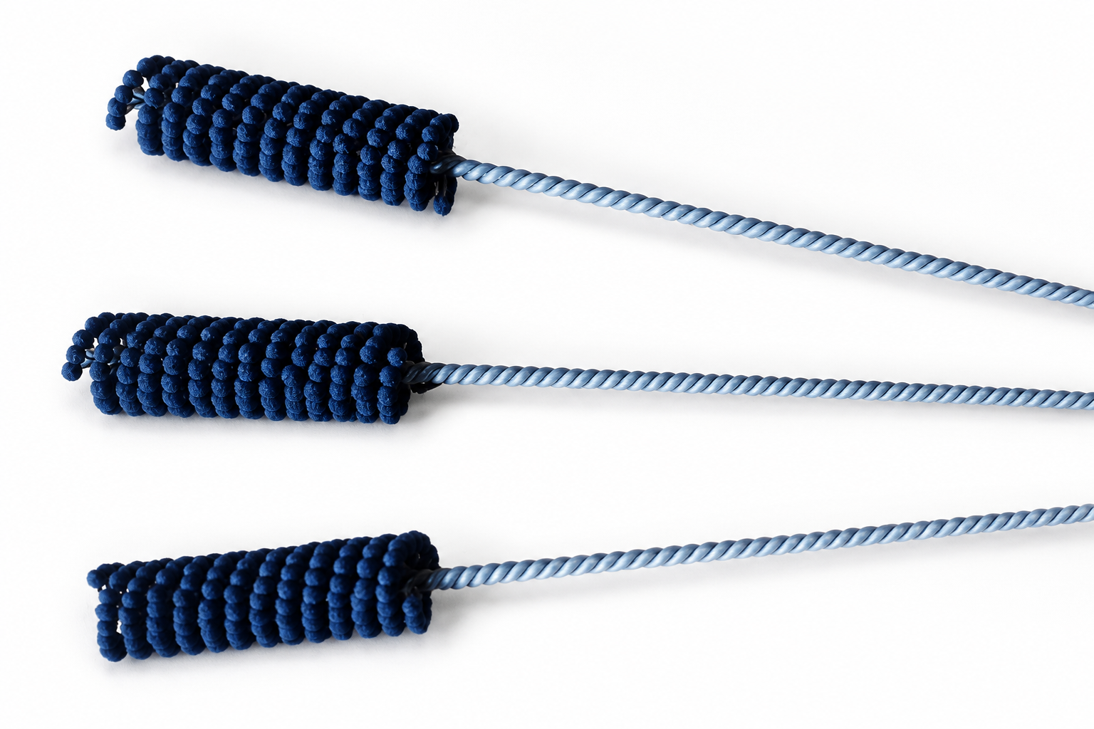 Flexible ball and flex hone brush for cylindrical bore finishing