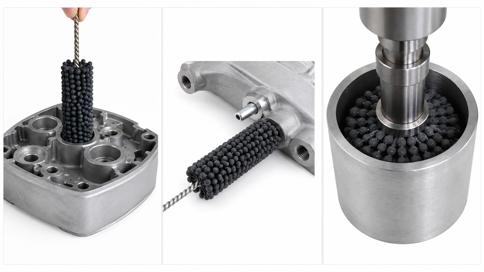 Honing brush selection by engine, hydraulic, valve, brake, and machined-part applications