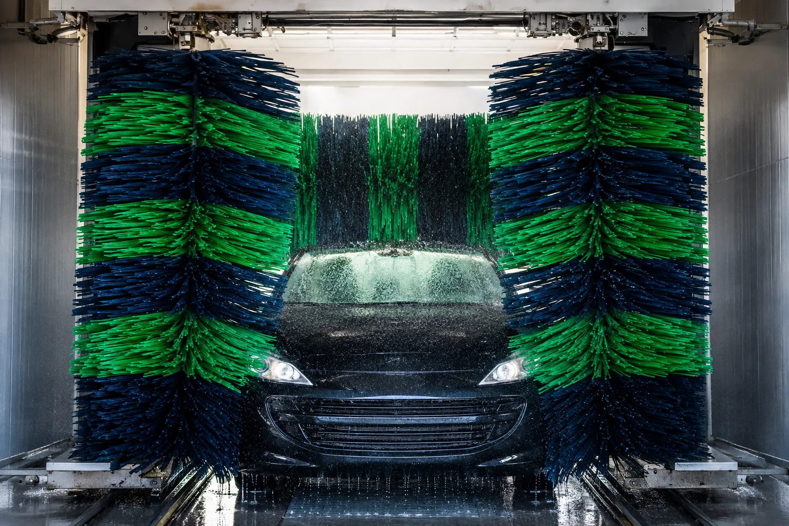 Custom top roller brush for automatic car wash systems