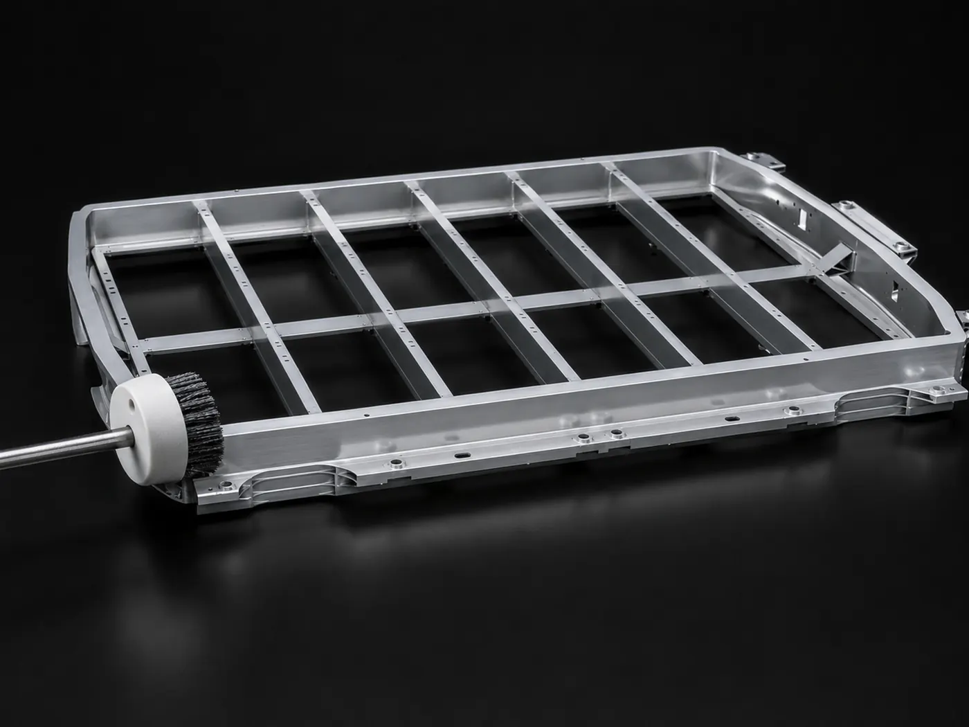 Automotive EV aluminum housing component for controlled deburring and finishing review