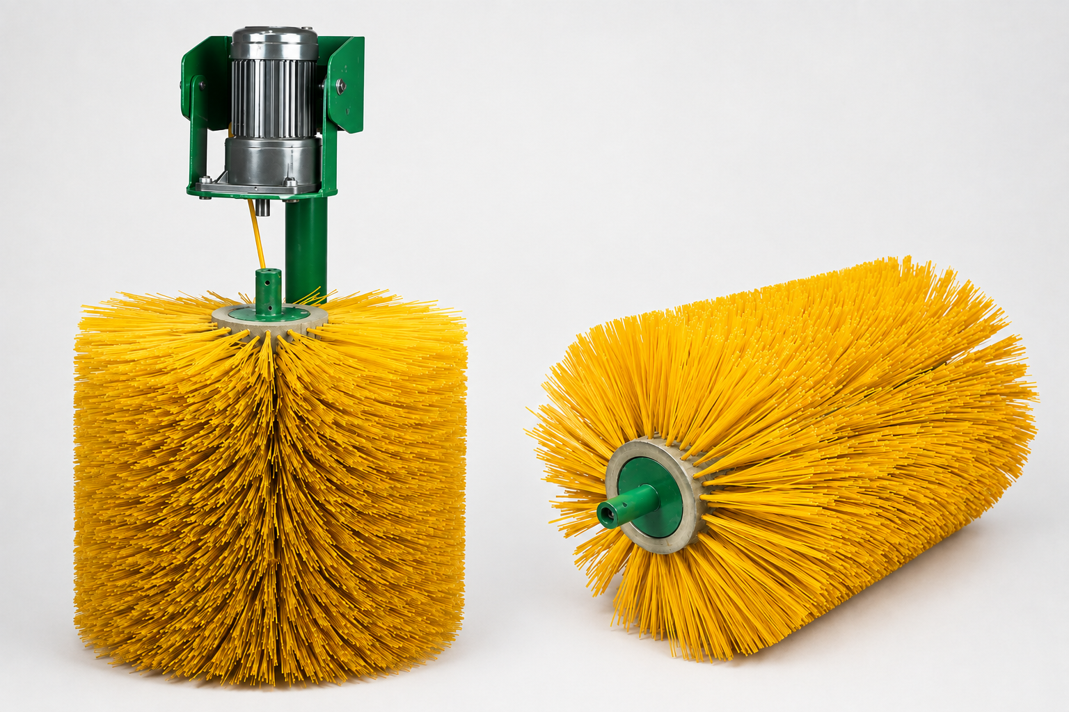 Automatic cow brush roller for cattle grooming equipment