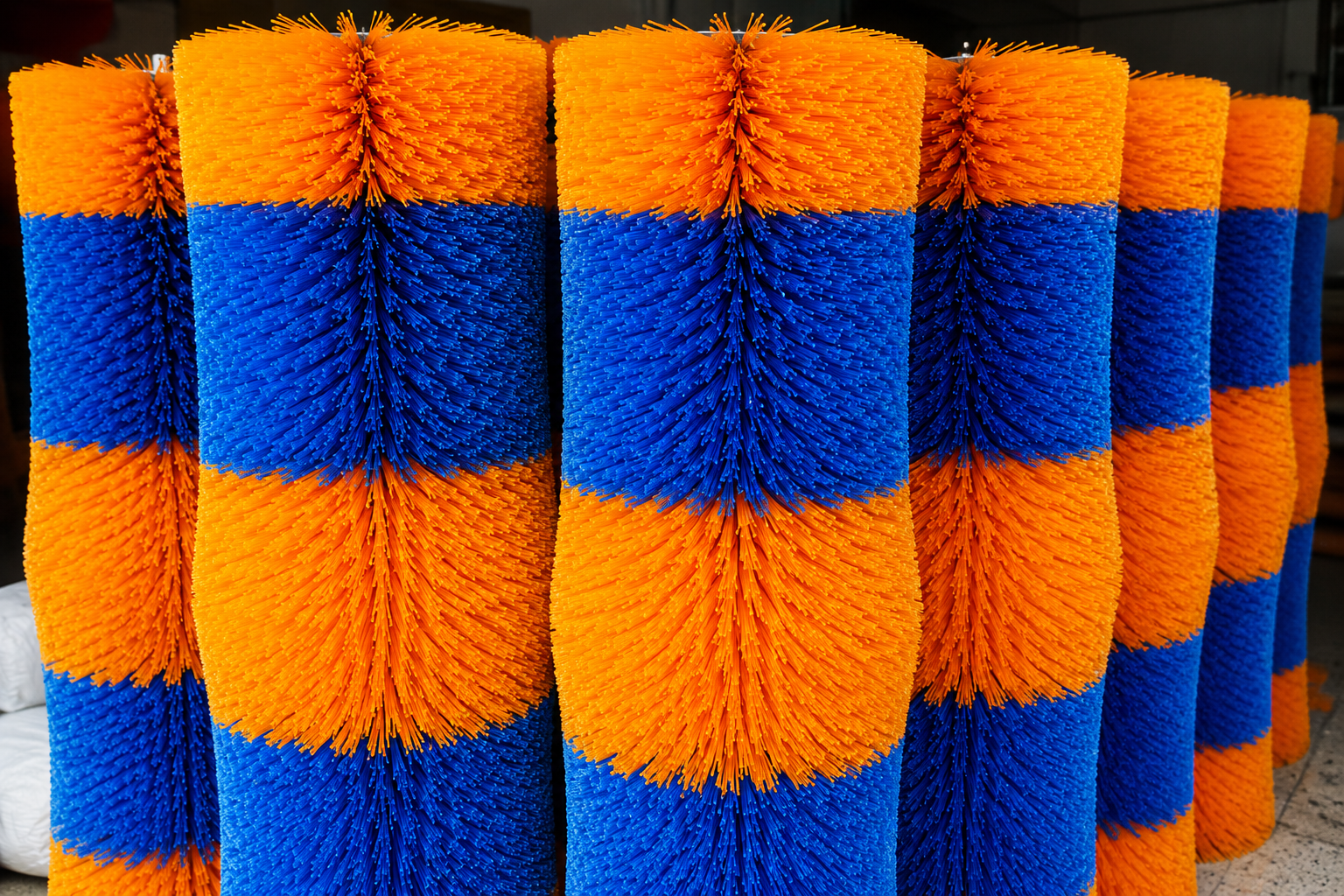 Custom cow brush components prepared for OEM supply