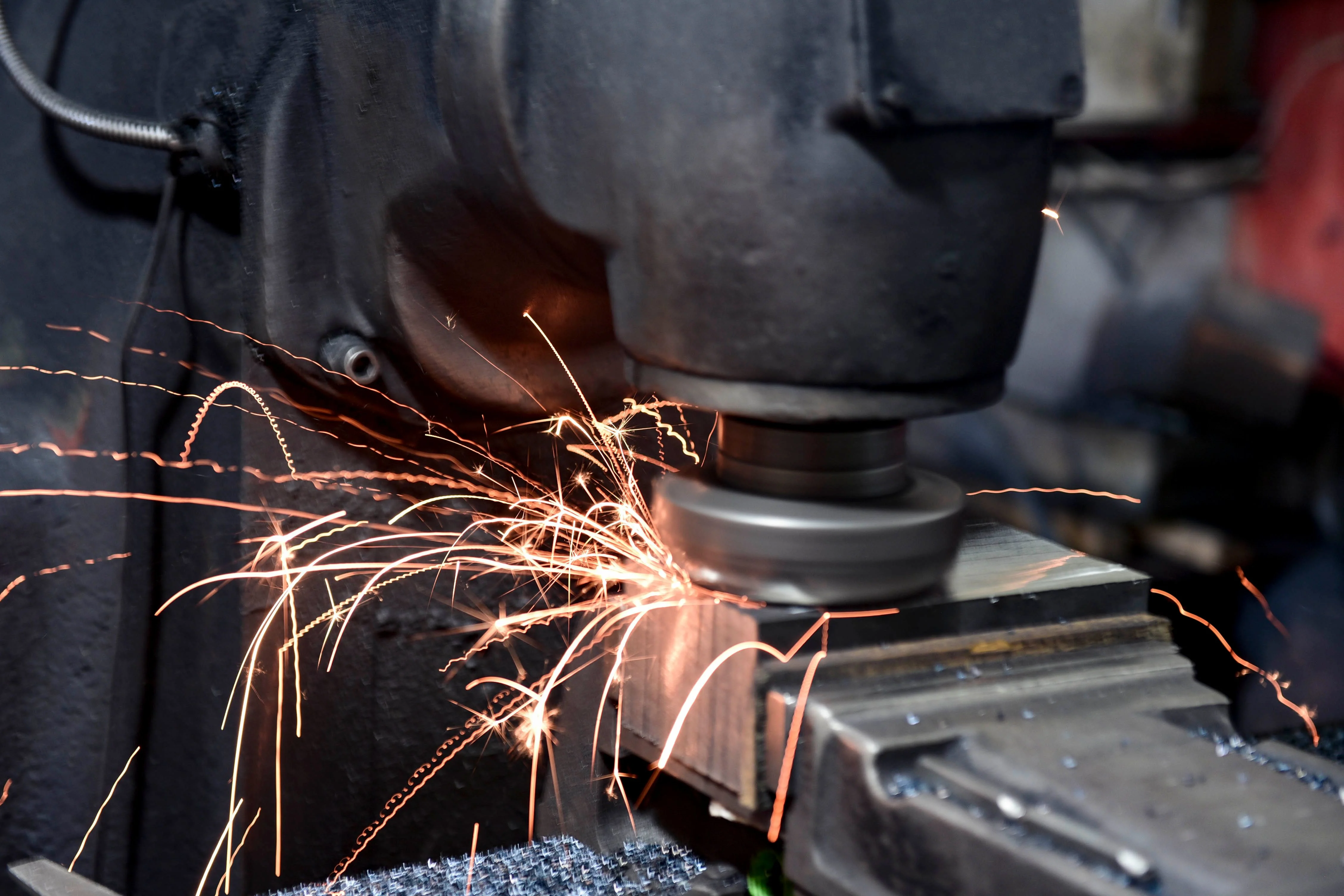 Industrial brush used in a metal processing environment