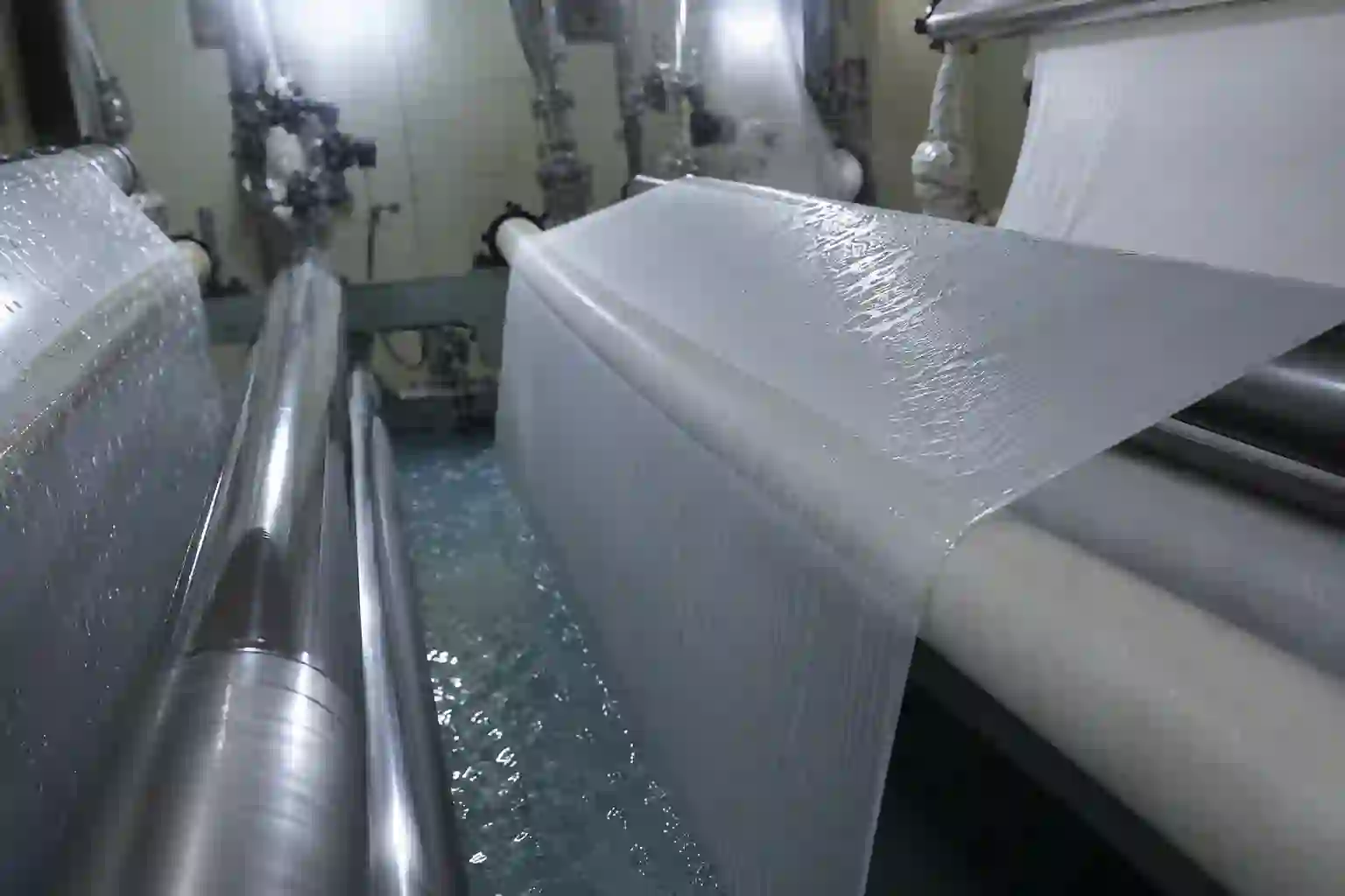 Textile squeeze roller for washing and liquid removal