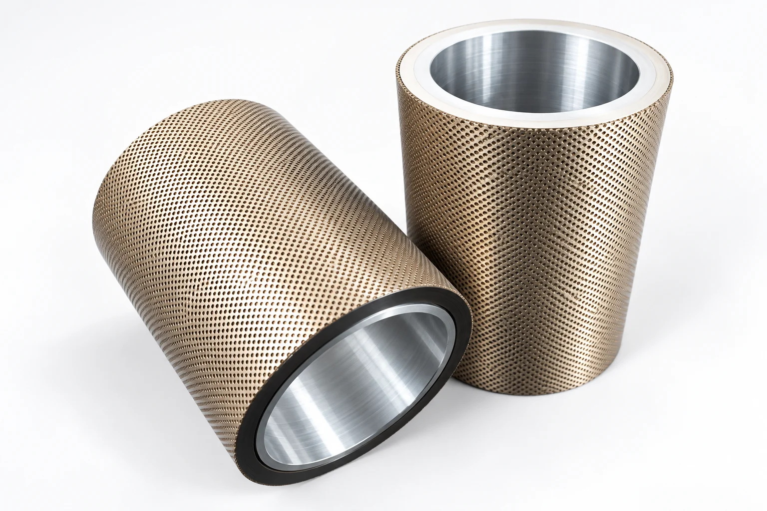 Copper needle perforating roller sleeves with accurately arranged pins