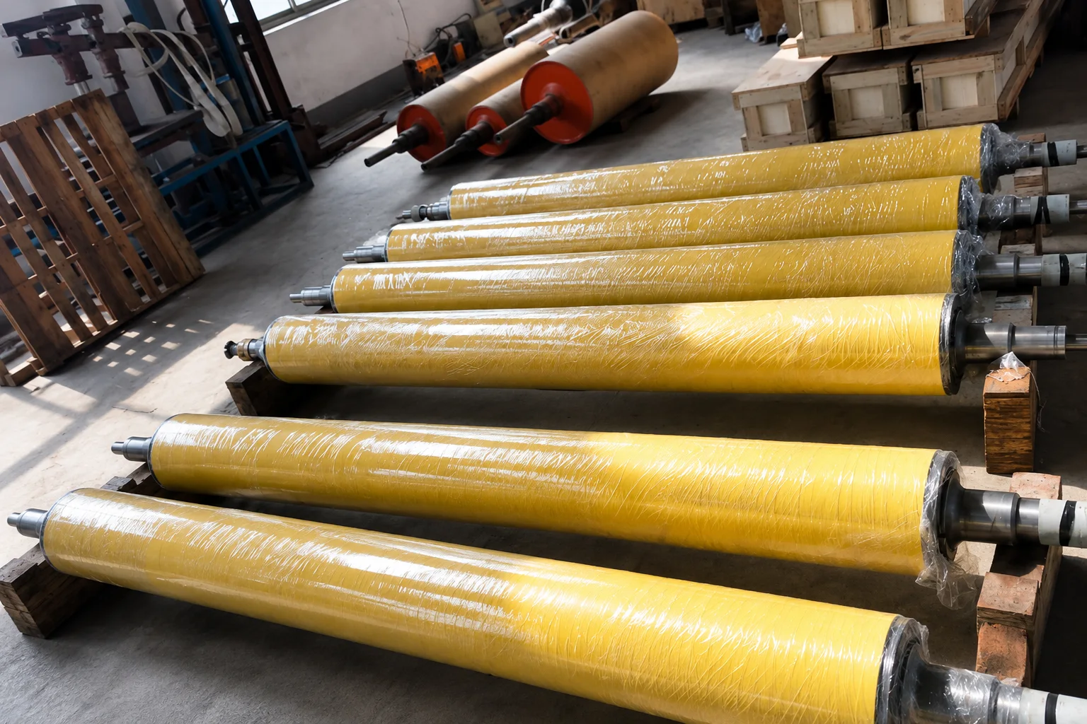 Nonwoven mill rolls for wringing, de-oiling, and oiling