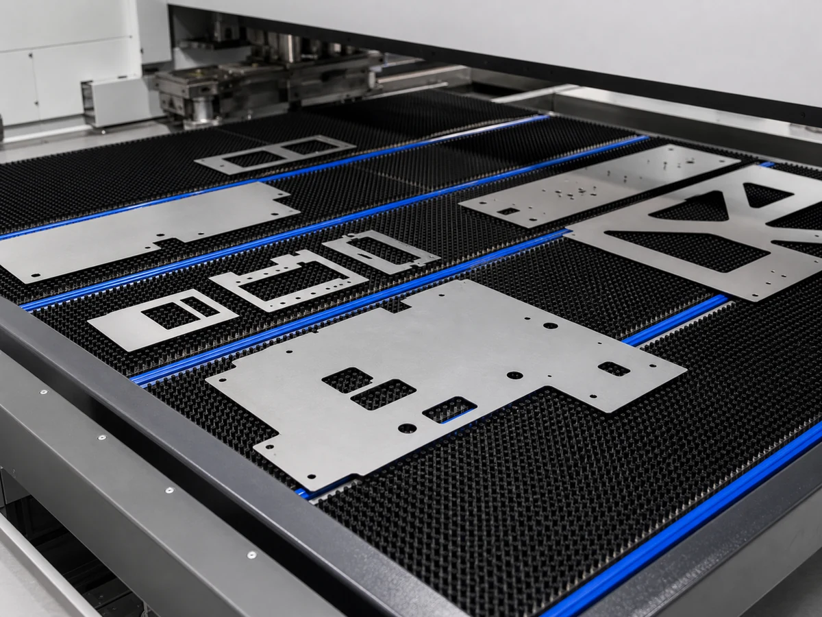 Mounted panel brush helping guide and stabilize products during conveying