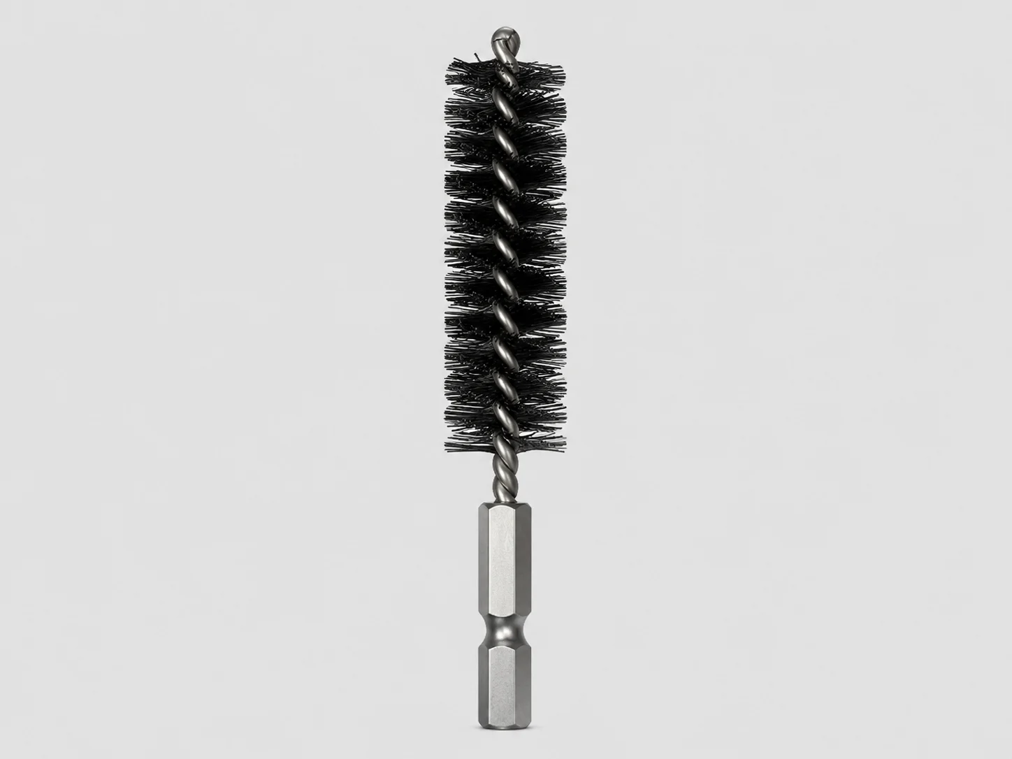 Hex-end industrial pipe brush connection