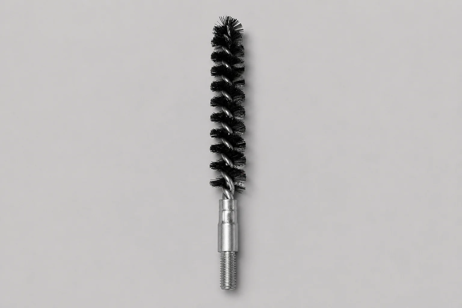 Threaded end pipe brush for extension connection