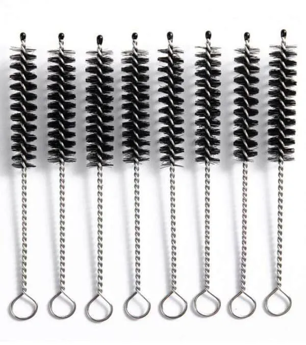 Wire pipe brushes with loop ends used for internal bore cleaning and tube maintenance