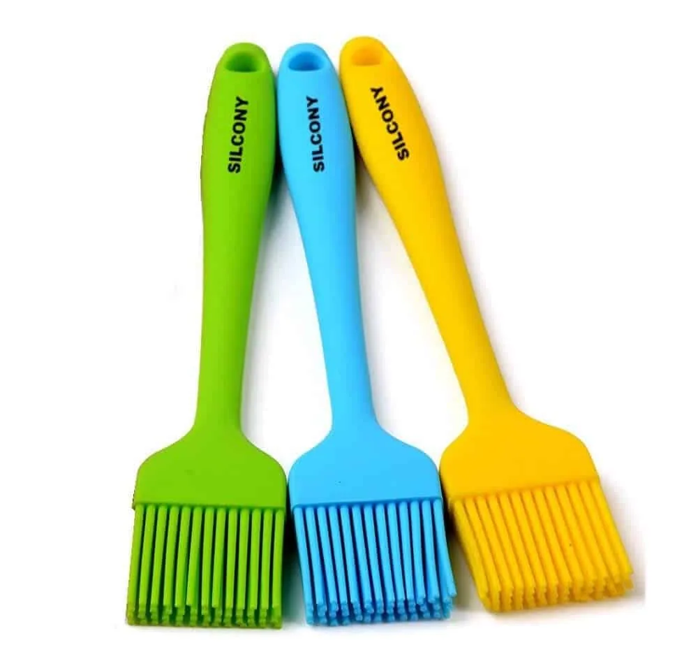 Pastry brushes with soft food-safe bristles for glazing baked goods