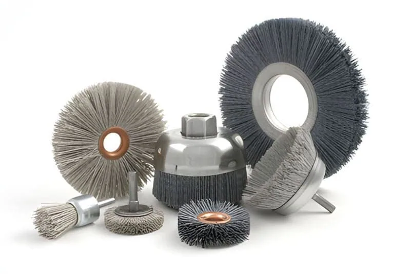 Assorted industrial brush types for manufacturing and cleaning applications
