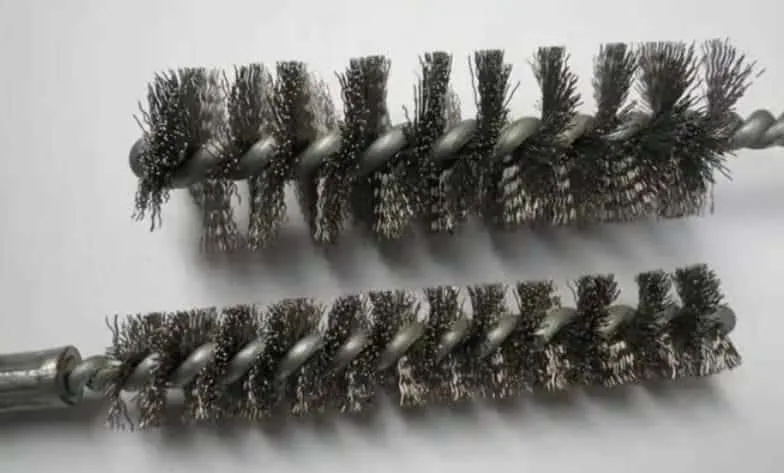 Industrial pipe cleaning brush used for internal tube and bore cleaning