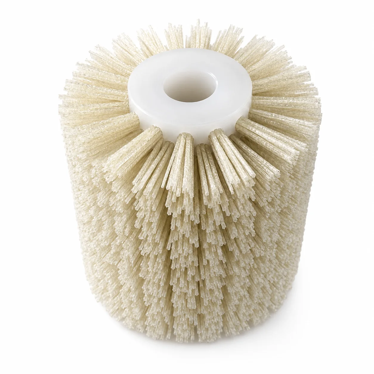 Aluminum oxide abrasive nylon roller brush for surface conditioning