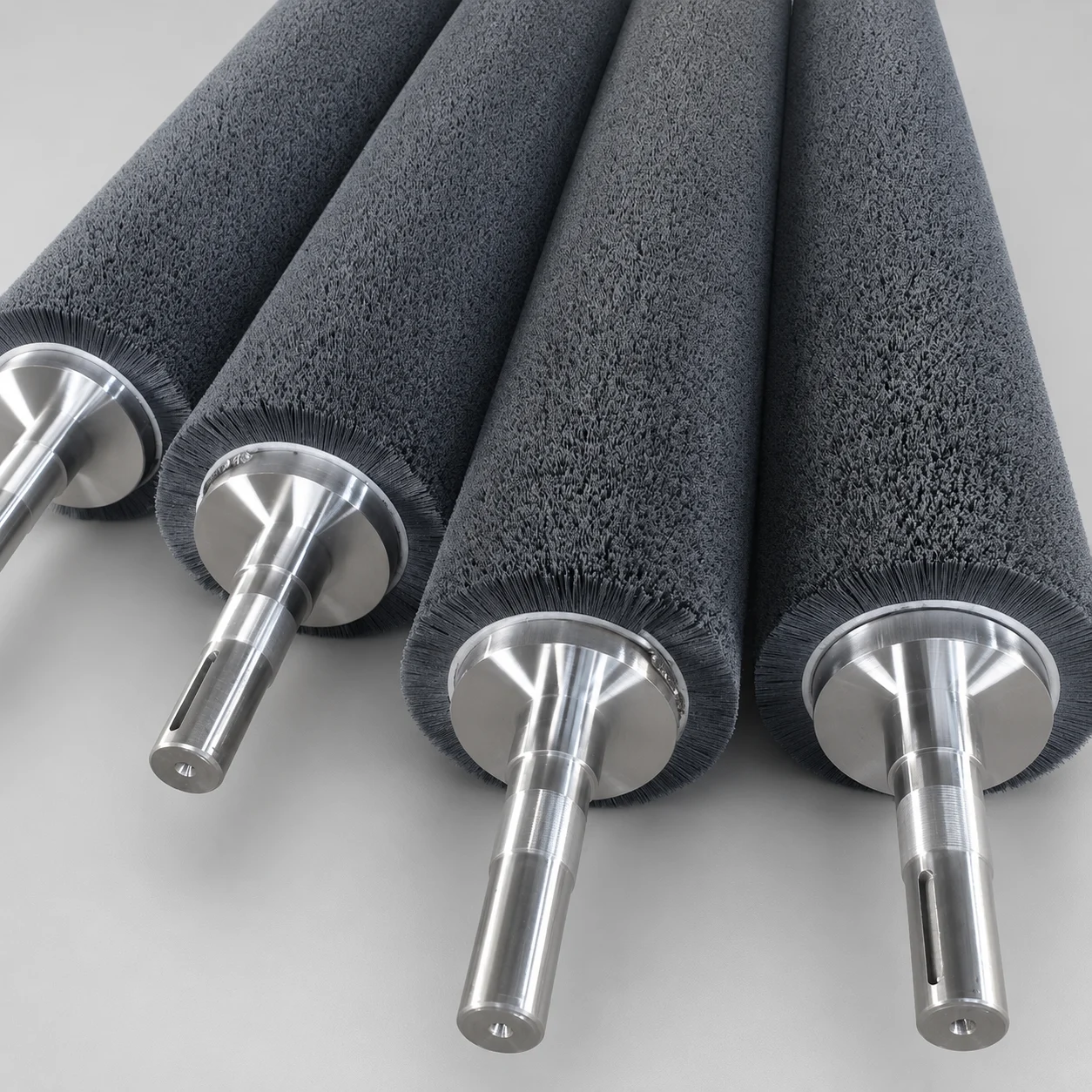 Silicon carbide abrasive nylon cylinder brush for industrial deburring and surface finishing