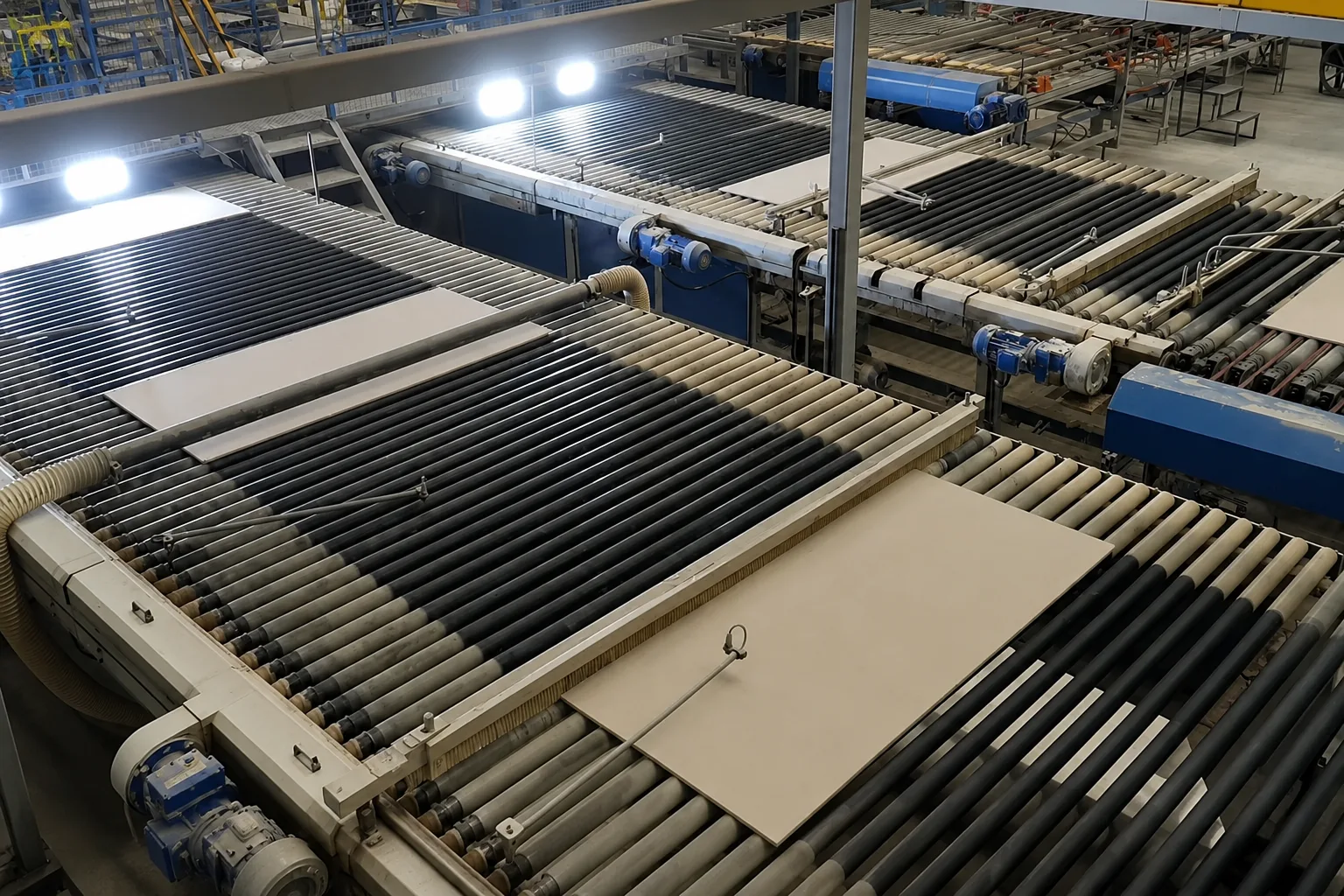 Rubber-covered roller for conveying and material handling