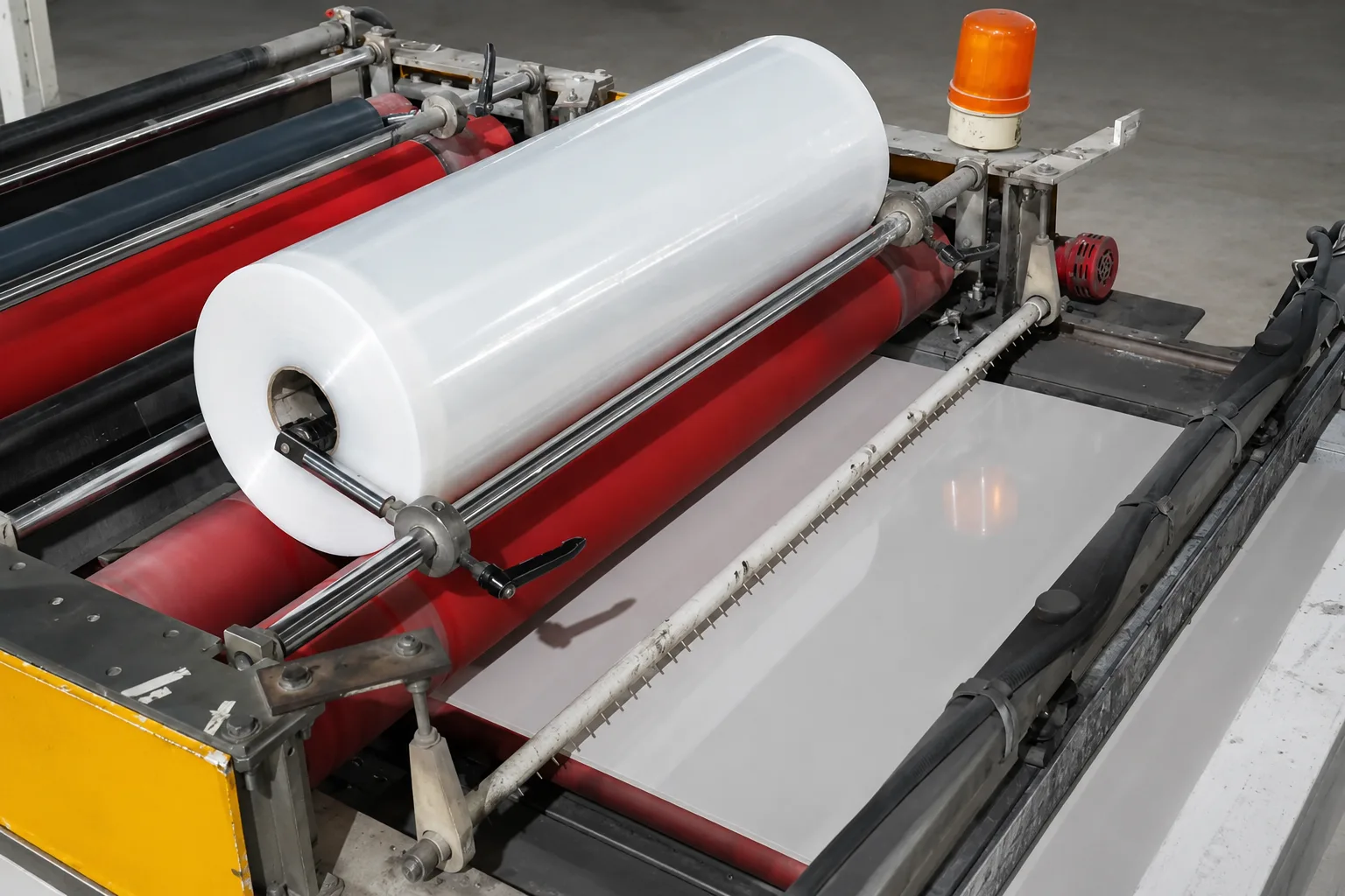 Rubber-covered roller for film lamination and pressing