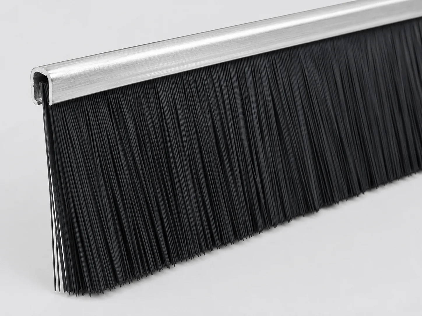 PP filament options for metal channel strip brushes