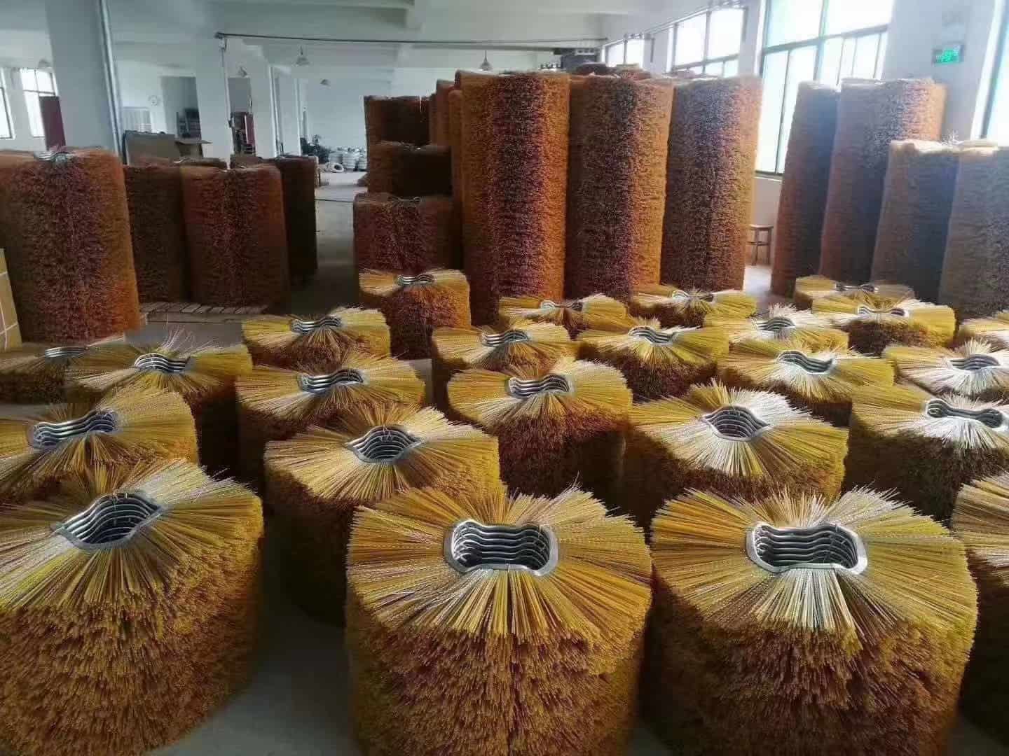 Workshop stock of replacement sweeper brooms and circular sweeper brush sections