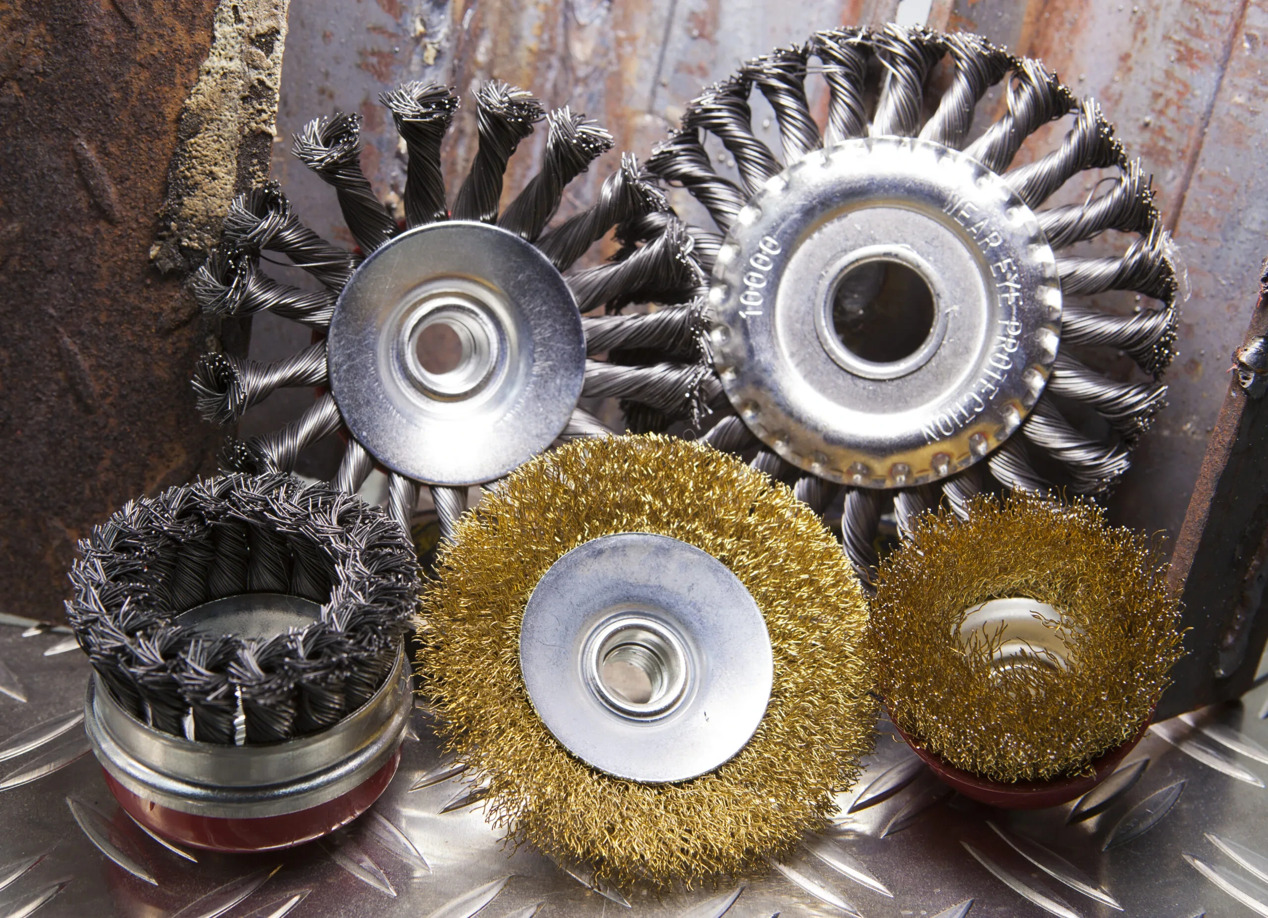 Industrial wire wheel brush product used as an overview reference for custom wire wheel manufacturing