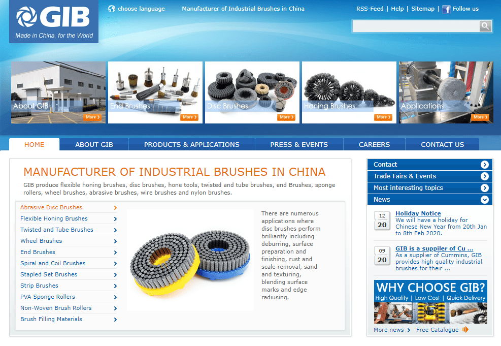 huzhou golden industrial brush co., ltd. homepage