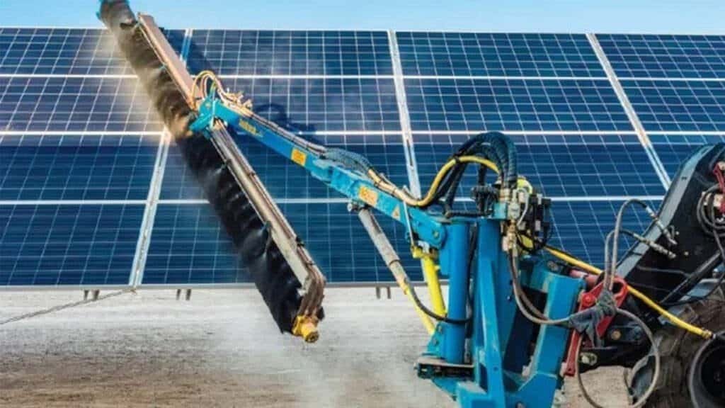 what are automatic solar panel cleaning brushes